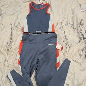 Adidas medium leggings sports bra top